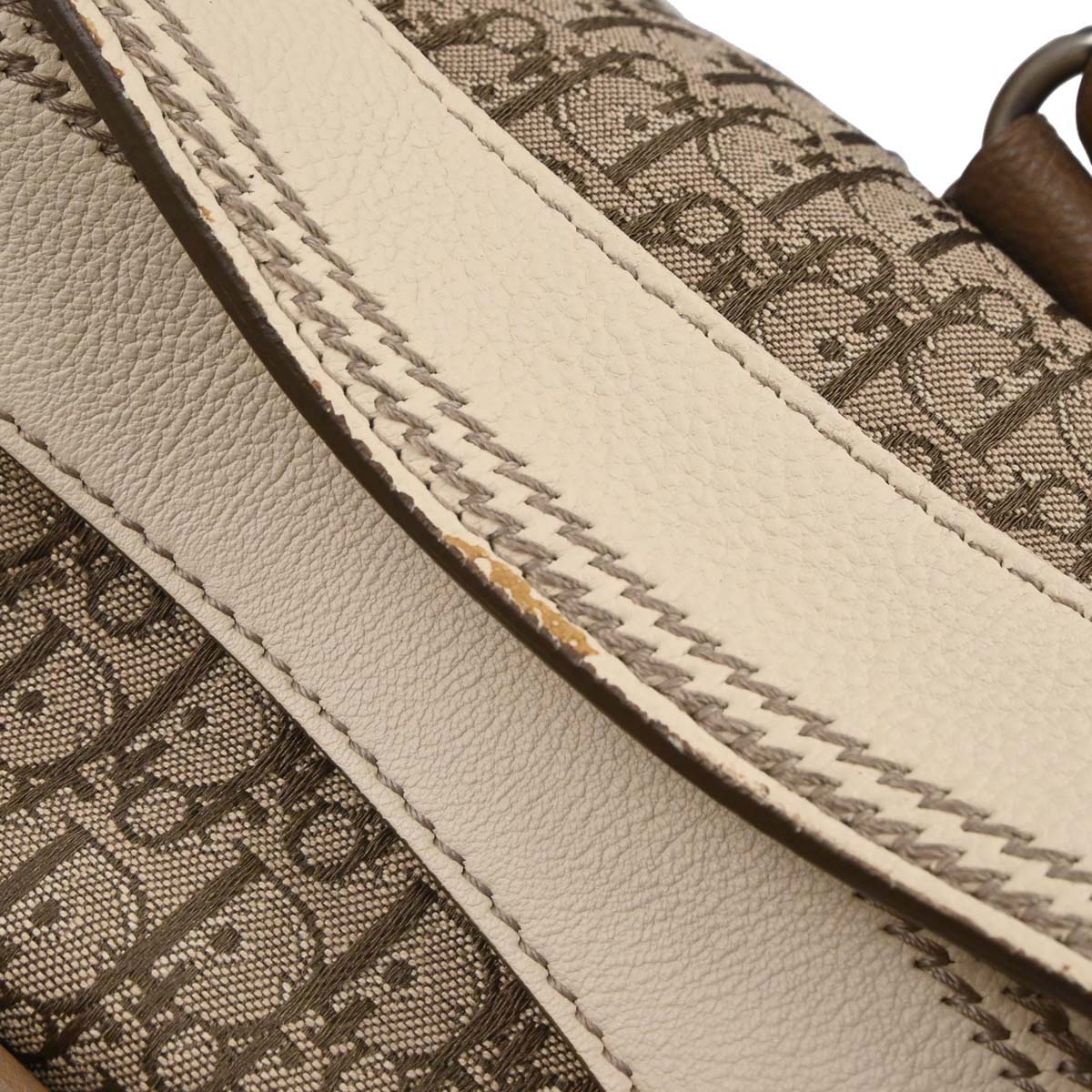 Christian Dior Beige Canvas Trotter My Dior Duffle Handbag