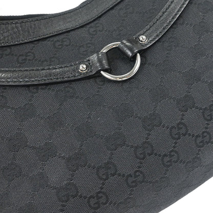 Gucci Black Canvas Horsebit Handbag