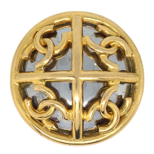 Chanel Medallion Brooch Pin Gold 93P/1272