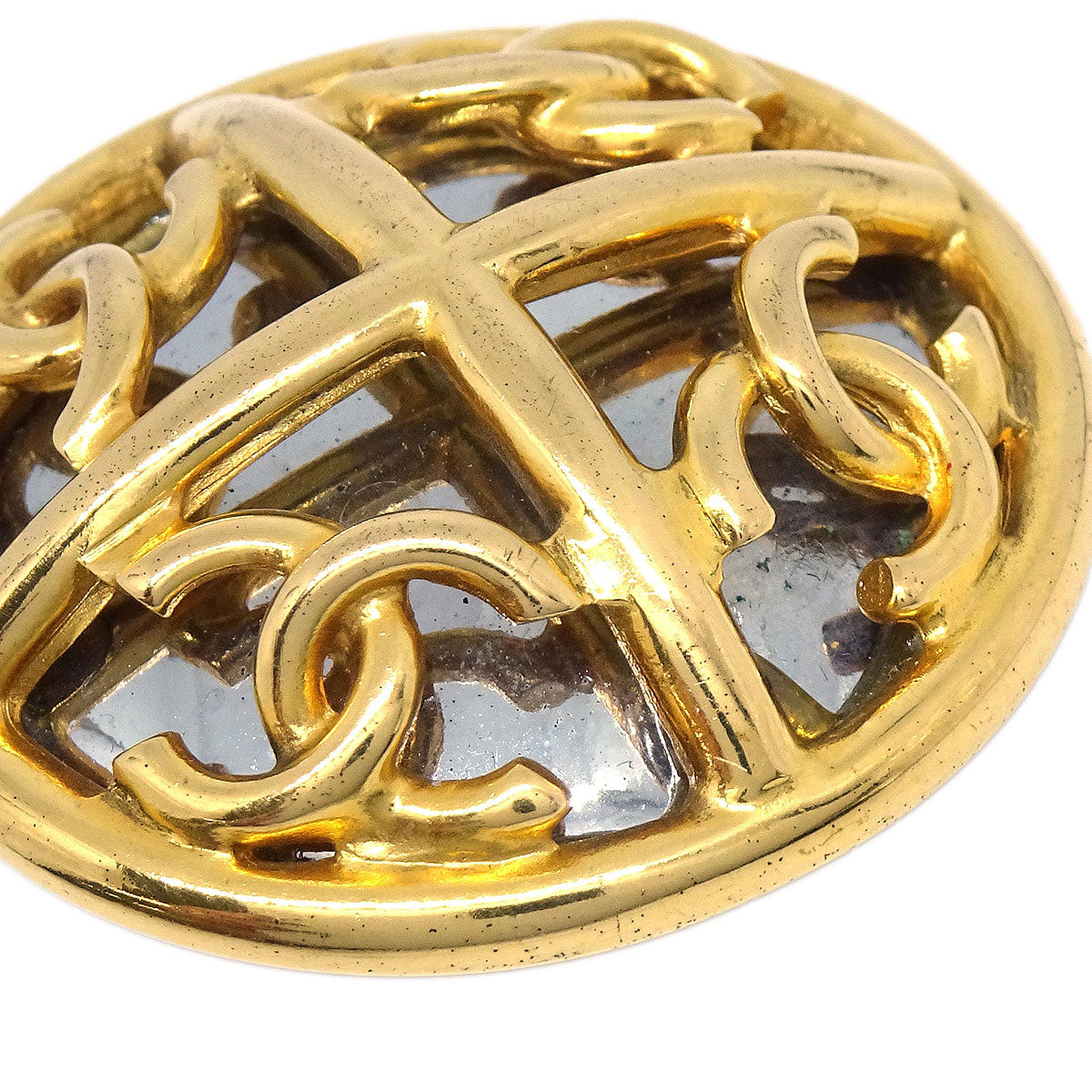 Chanel Medallion Brooch Pin Gold 93P/1272