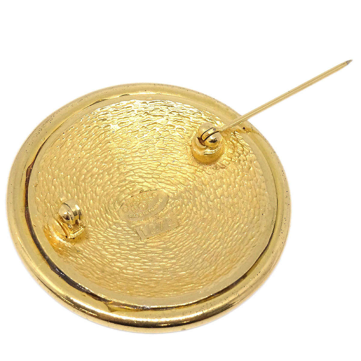 Chanel Medallion Brooch Pin Gold 93P/1272