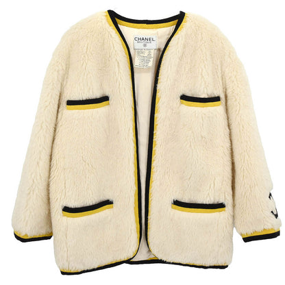 Chanel 1994 Collarless Jacket Ivory #40