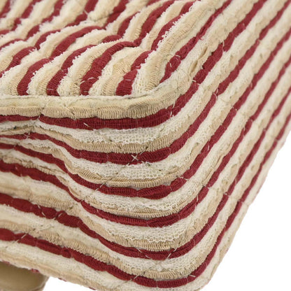 Chanel Beige Canvas Medium Classic Double Flap Shoulder Bag