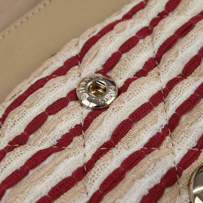 Chanel Beige Canvas Medium Classic Double Flap Shoulder Bag