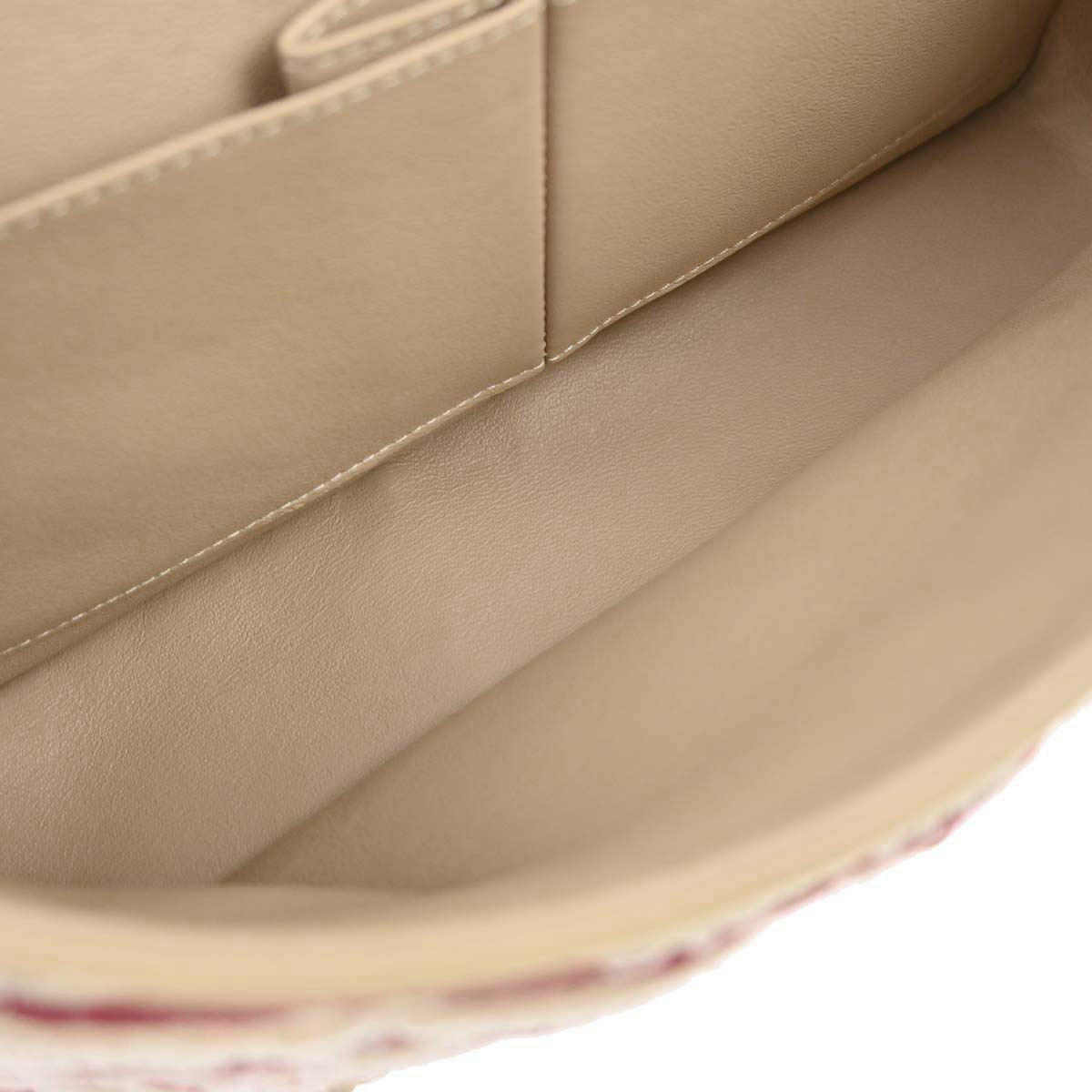 Chanel Beige Canvas Medium Classic Double Flap Shoulder Bag