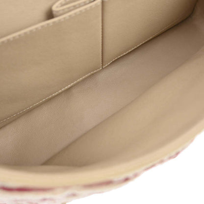 Chanel Beige Canvas Medium Classic Double Flap Shoulder Bag