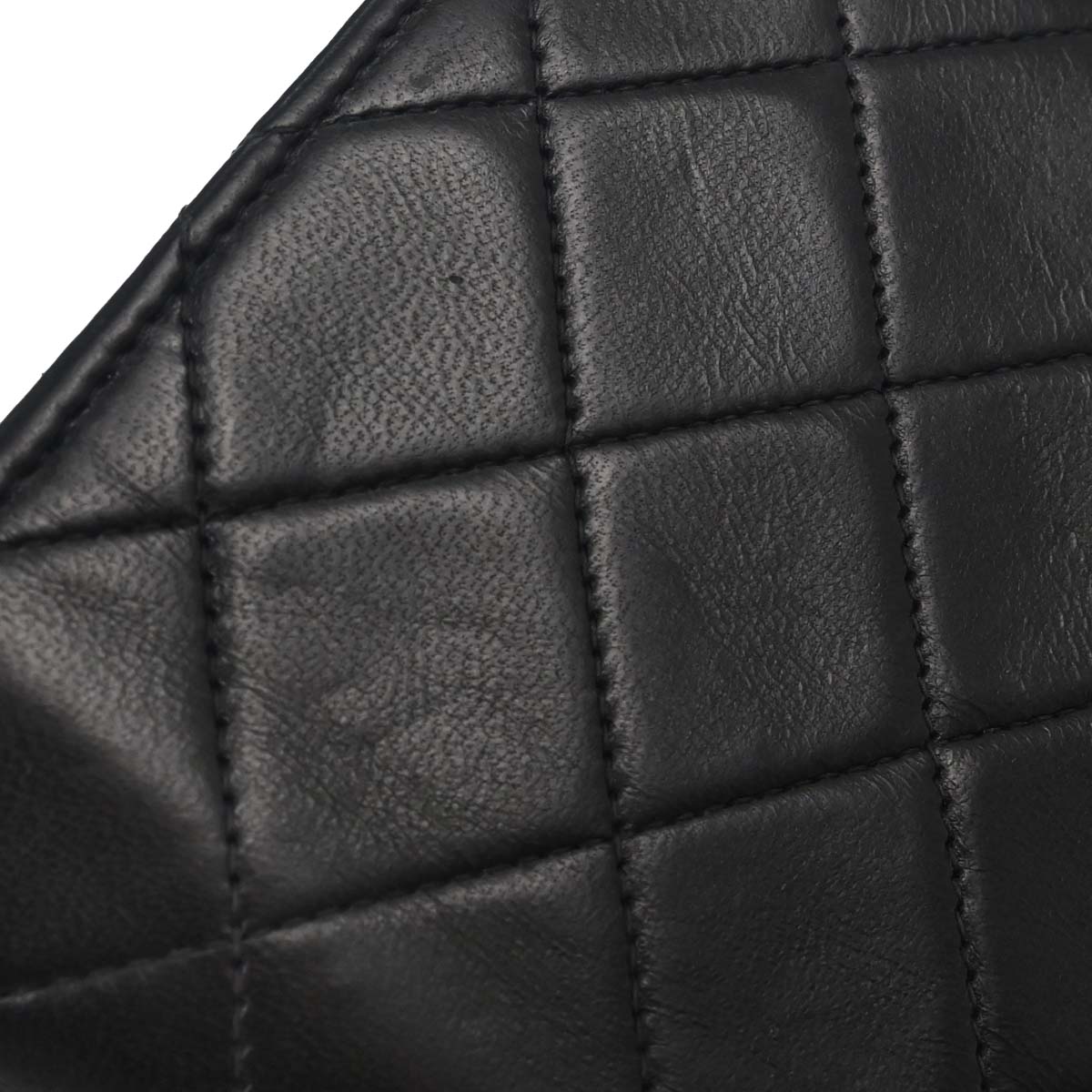 Chanel Black Lambskin Pushlock Mini Full Flap Shoulder Bag