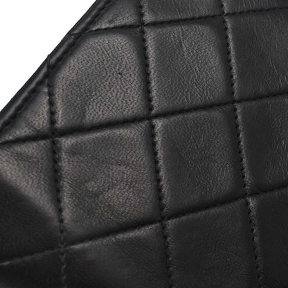 Chanel Black Lambskin Pushlock Mini Full Flap Shoulder Bag