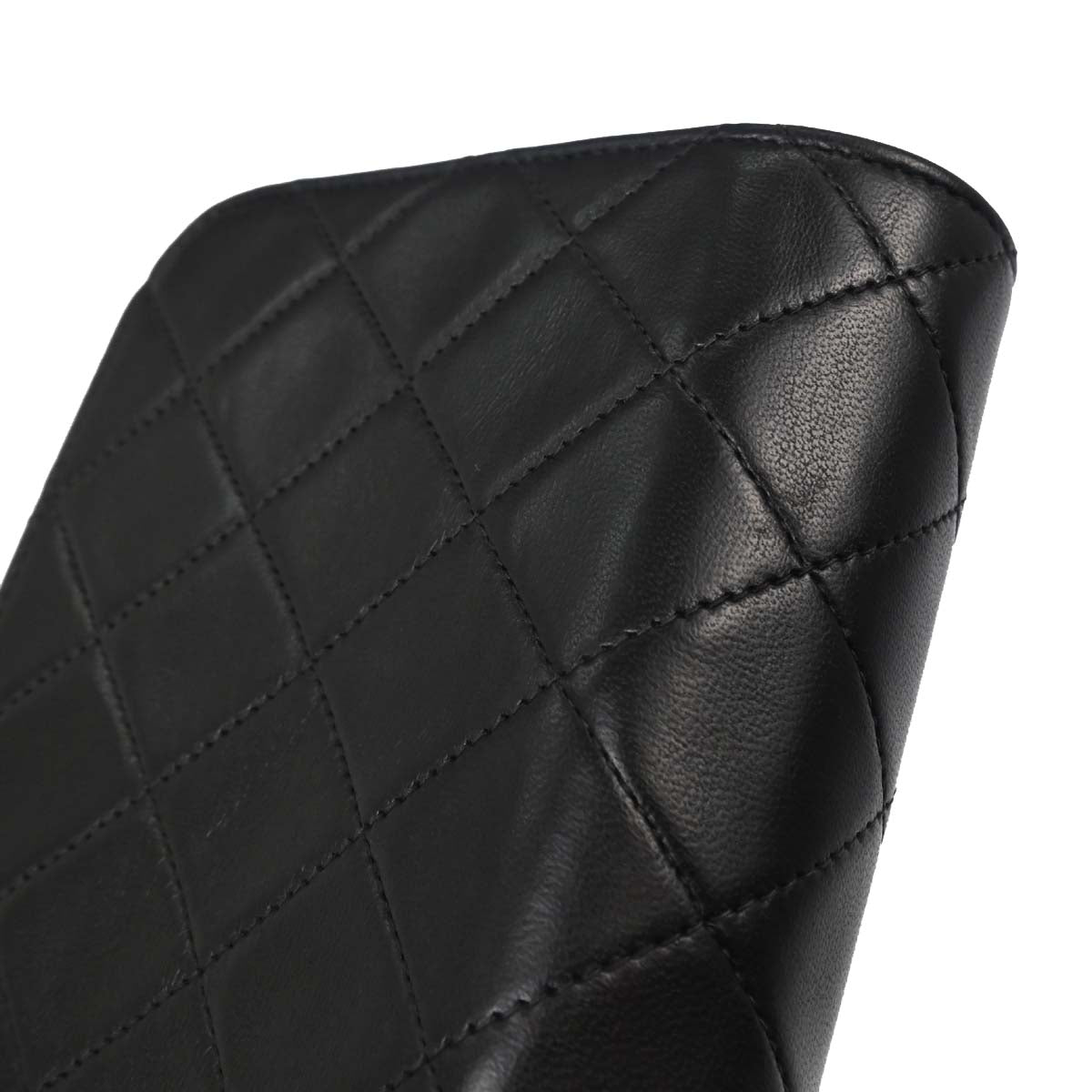 Chanel Black Lambskin Pushlock Mini Full Flap Shoulder Bag