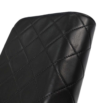 Chanel Black Lambskin Pushlock Mini Full Flap Shoulder Bag
