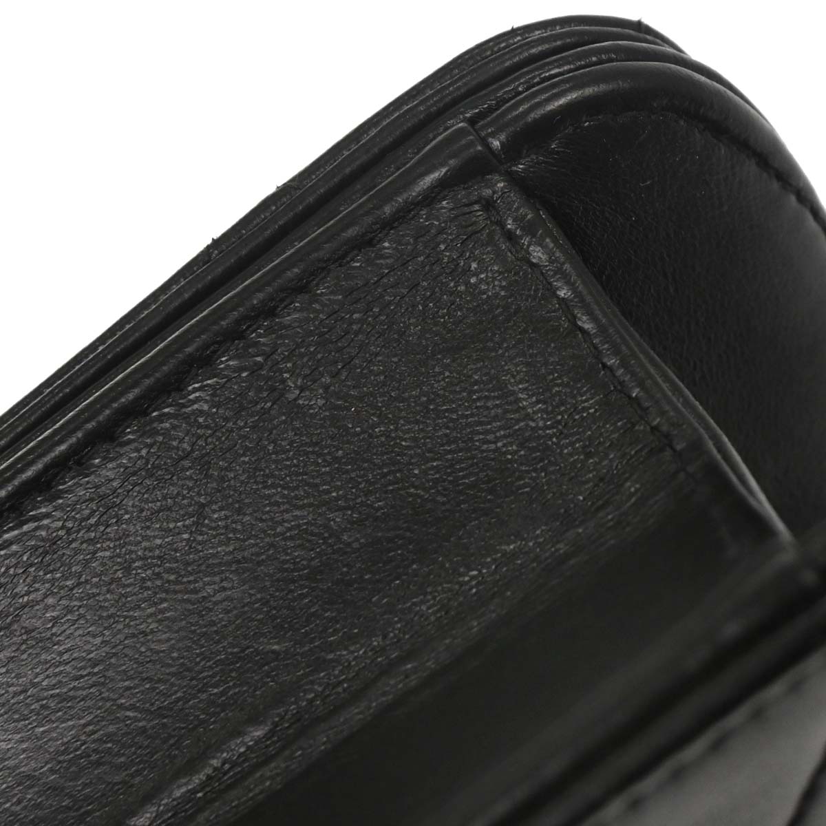 Chanel Black Lambskin Pushlock Mini Full Flap Shoulder Bag