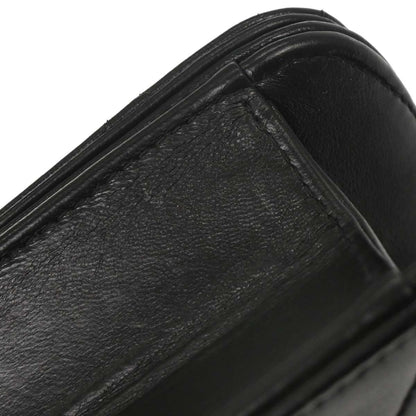 Chanel Black Lambskin Pushlock Mini Full Flap Shoulder Bag
