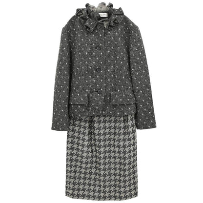 Christian Dior Setup Suit Jacket Skirt Black