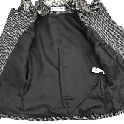Christian Dior Setup Suit Jacket Skirt Black