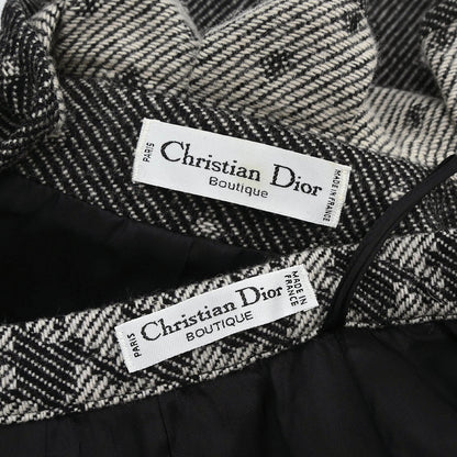 Christian Dior Setup Suit Jacket Skirt Black