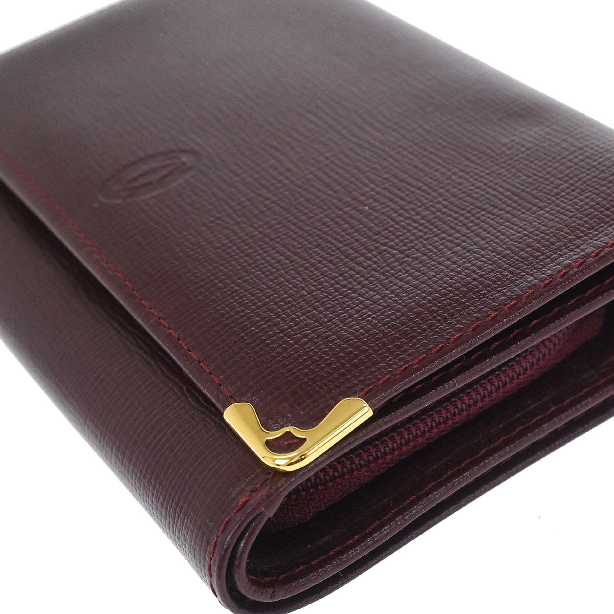 Cartier Must de Cartier Wallet Leather Bordeaux