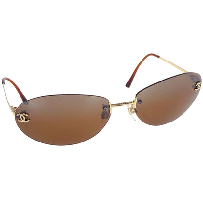 Chanel Sunglasses Eyewear Brown Small Good
