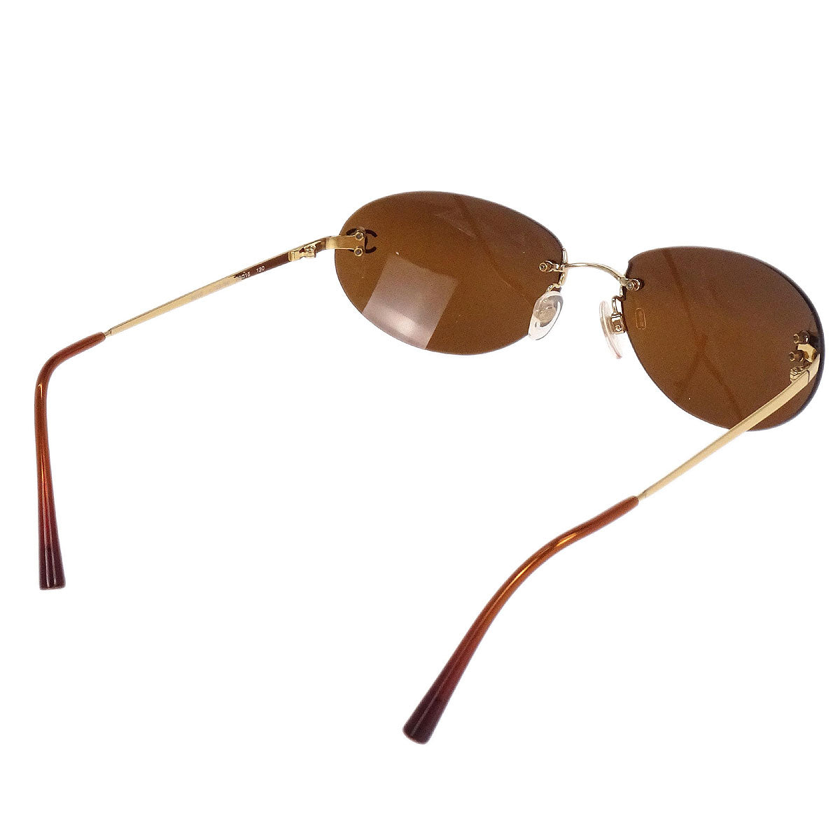 Chanel Sunglasses Eyewear Brown Small Good