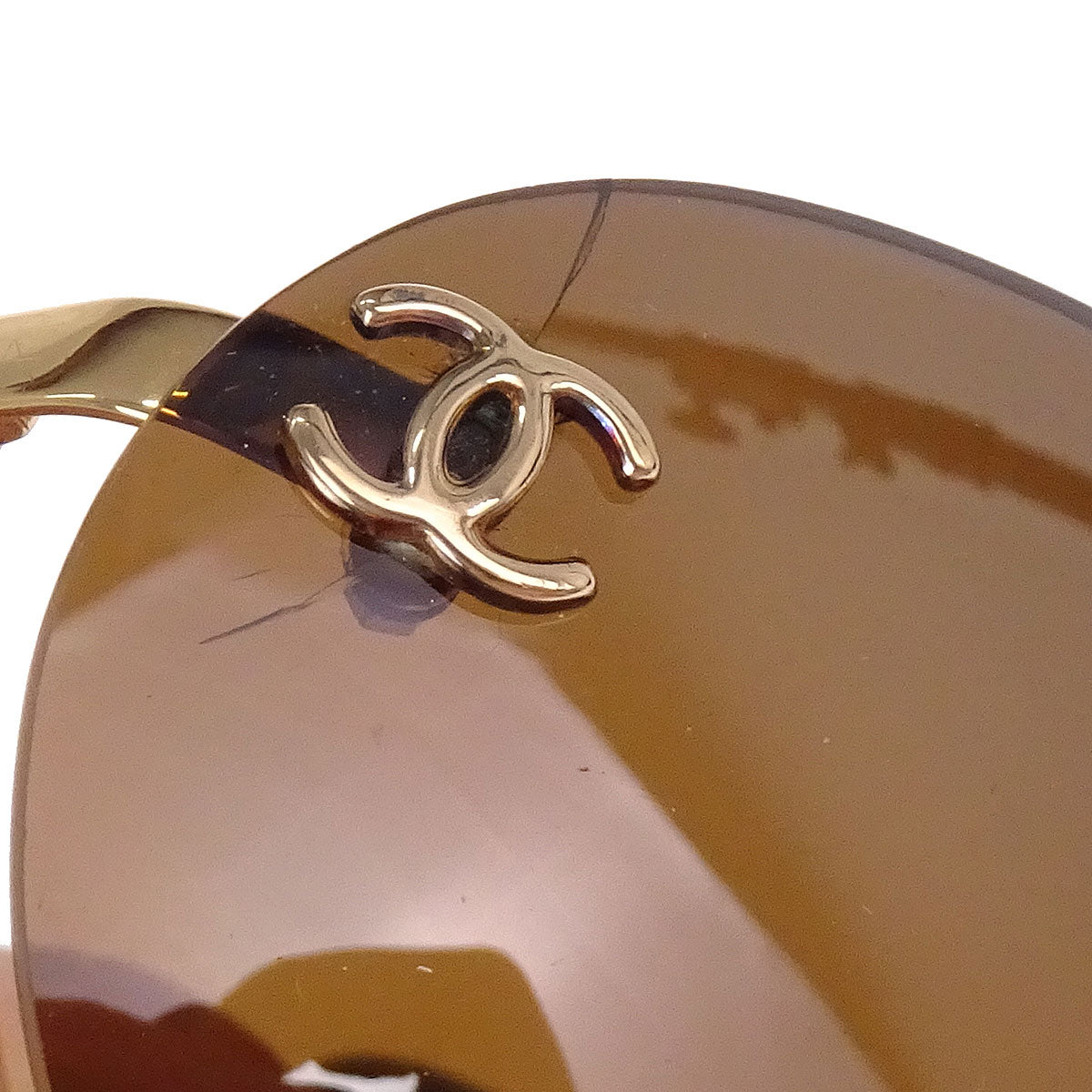 Chanel Sunglasses Eyewear Brown Small Good