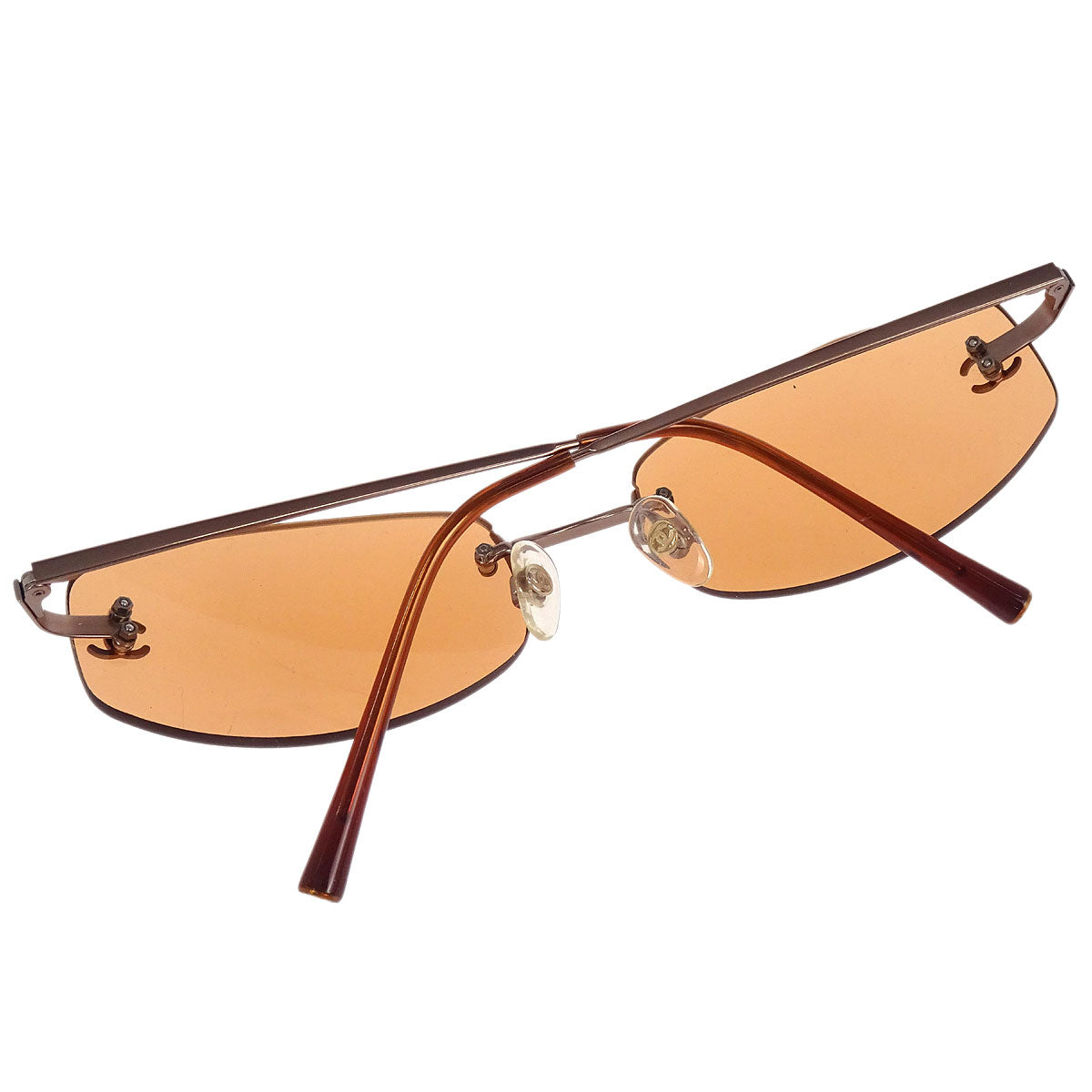 Chanel Sunglasses Eyewear Brown Small Good