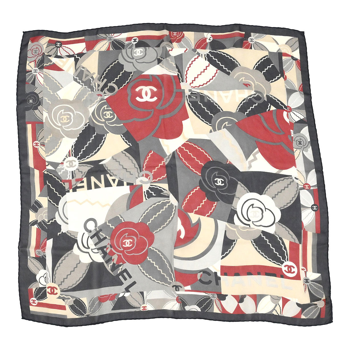 Chanel Gray Scarf Small Good