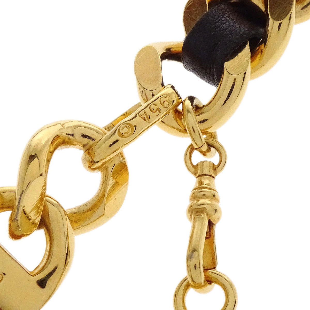 Chanel Chain Belt Medallion Gold Black 95A Small Good