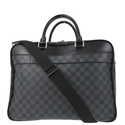 Louis Vuitton 2018 Damier Graphite Overnight Business Handbag N41004