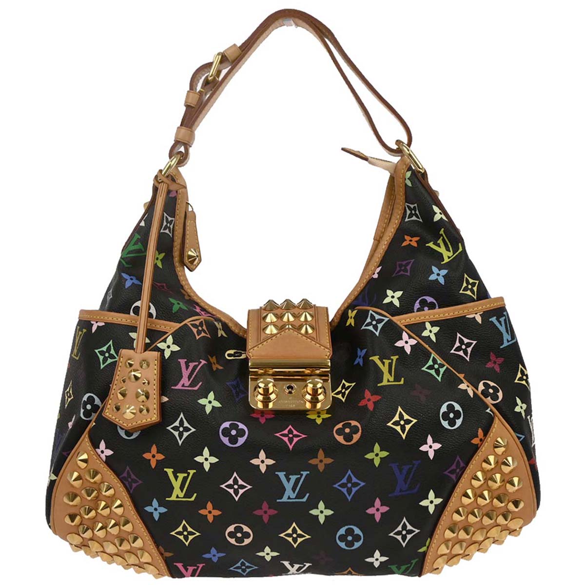 Louis Vuitton Black Monogram Multicolor Chrissie MM Handbag M40310
