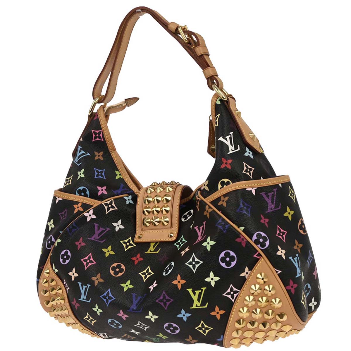 Louis Vuitton Black Monogram Multicolor Chrissie MM Handbag M40310