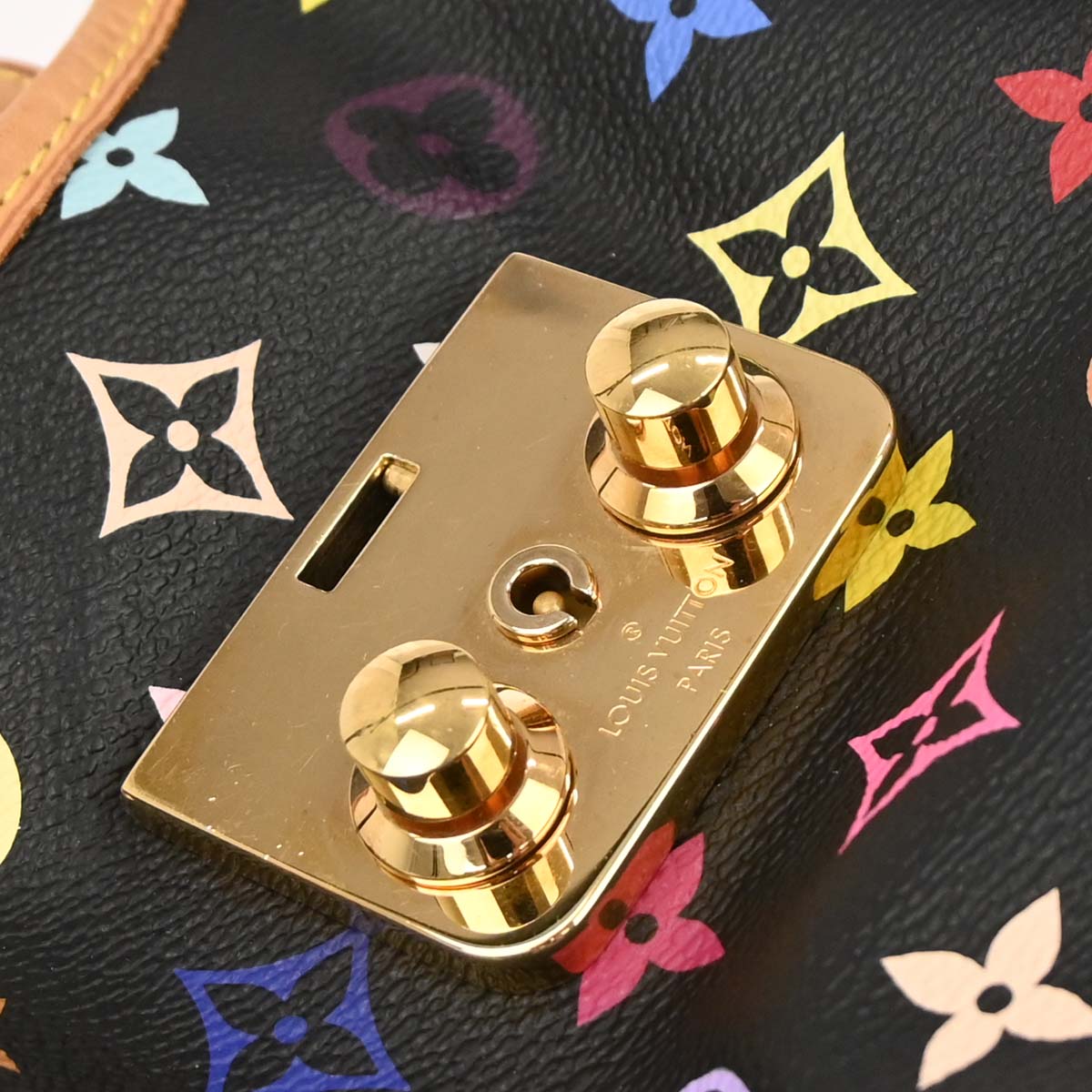 Louis Vuitton Black Monogram Multicolor Chrissie MM Handbag M40310