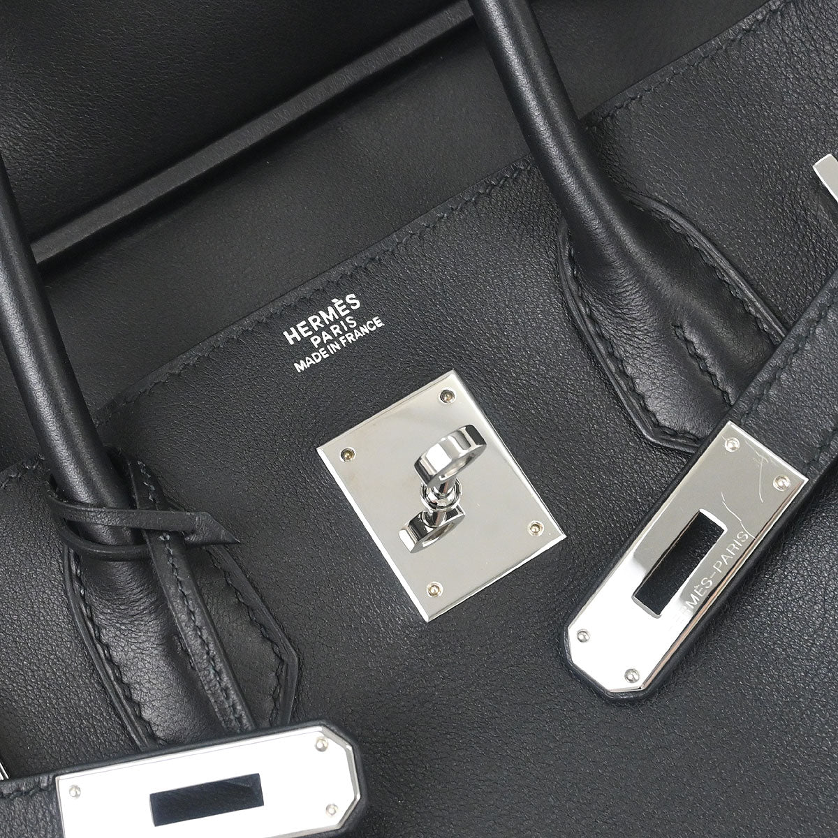 Hermes Black Swift Birkin 30 Handbag