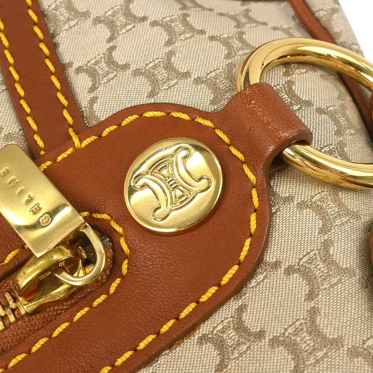 Celine * Beige Macadam Handbag