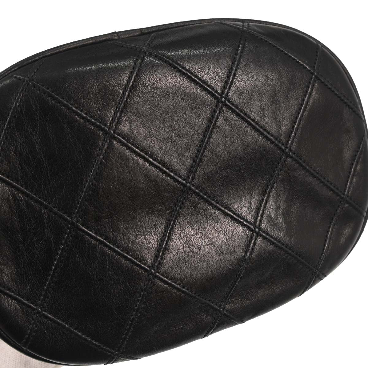 Chanel Black Lambskin Bicolore Bucket Drawstring Shoulder Bag