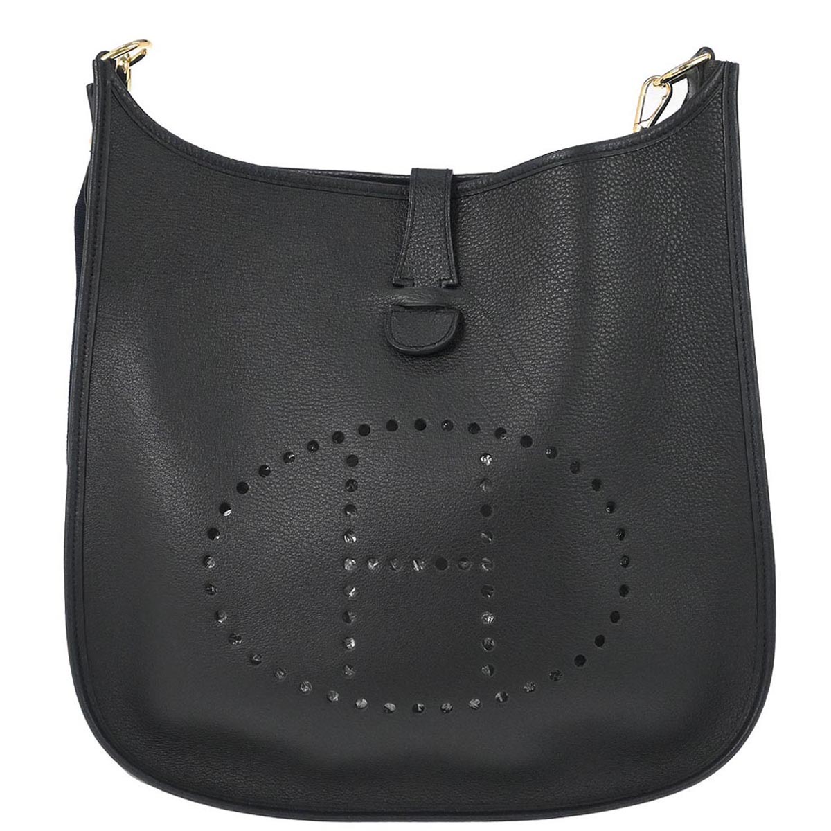 Hermes Black Togo Evelyne 1 GM Shoulder Bag
