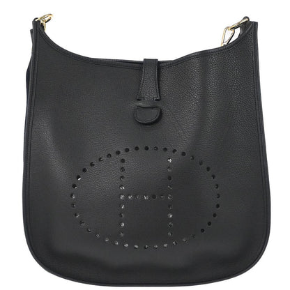 Hermes Black Togo Evelyne 1 GM Shoulder Bag