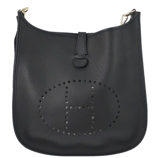Hermes Black Togo Evelyne 1 GM Shoulder Bag