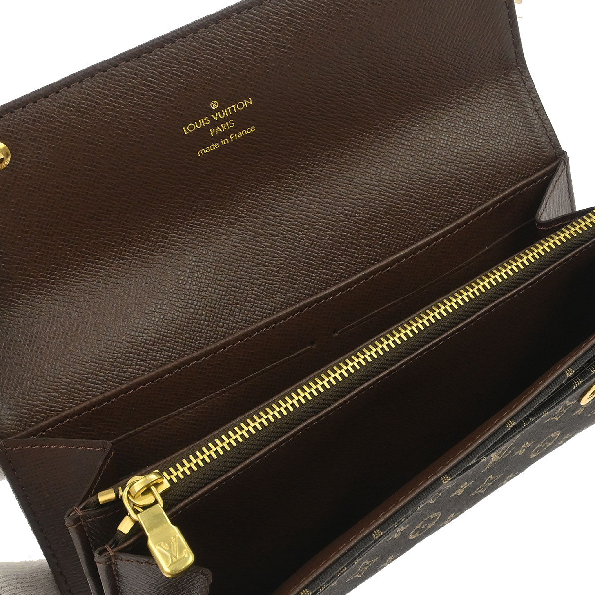 Louis Vuitton Monogram Mini Lin Portefeuille Sarah Wallet M95234