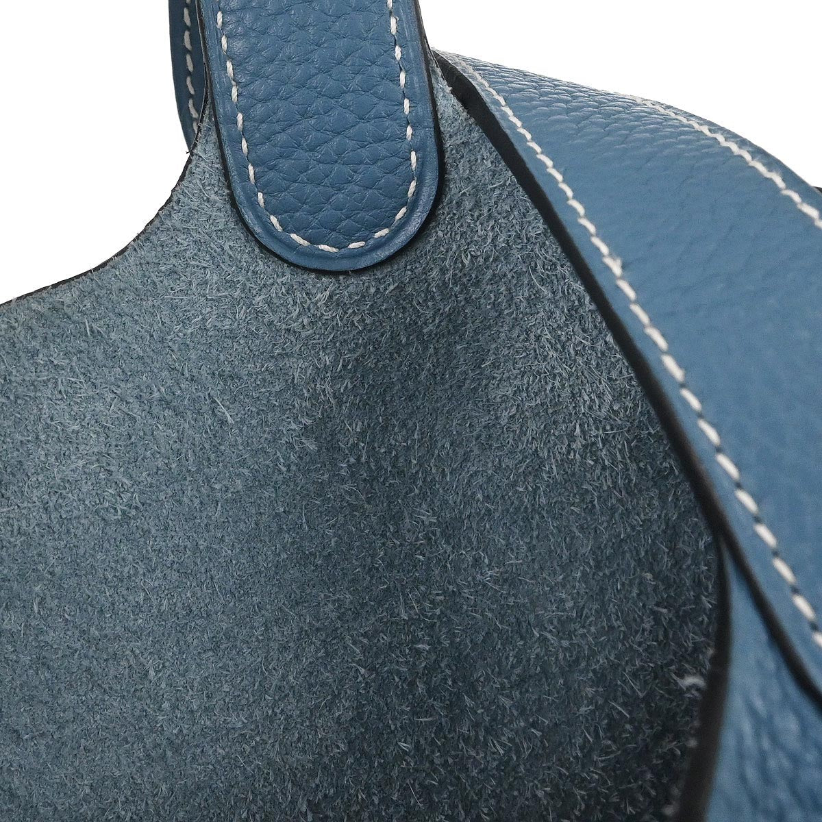 Hermes Blue 2014 Jean Taurillon Clemence Picotin Lock 18 PM Handbag