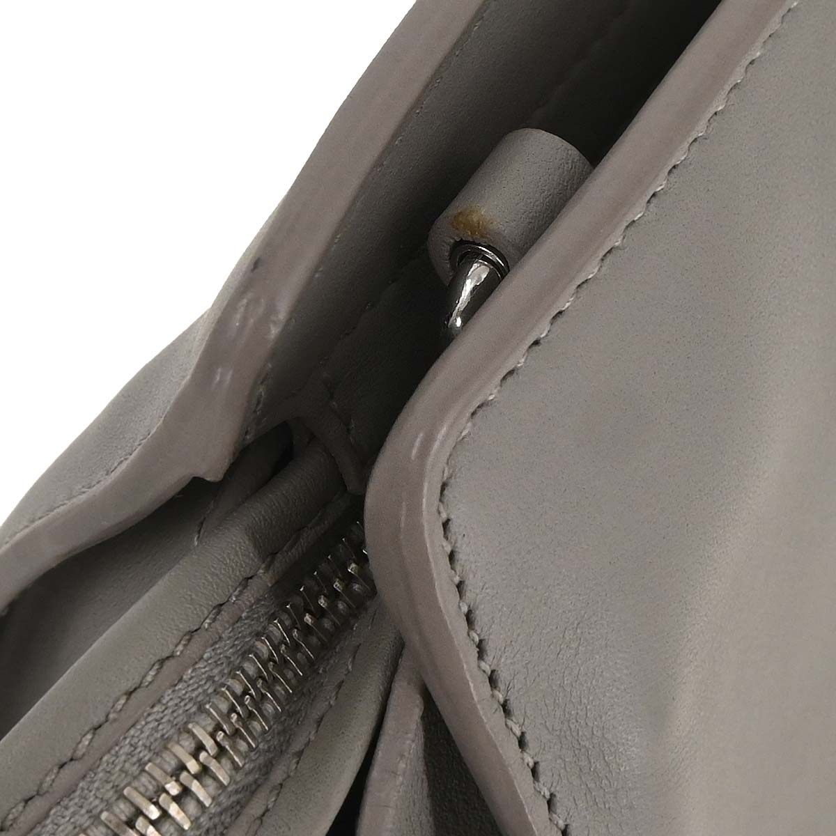 Saint Laurent Gray Calfskin Toy Cabas Shoulder Bag