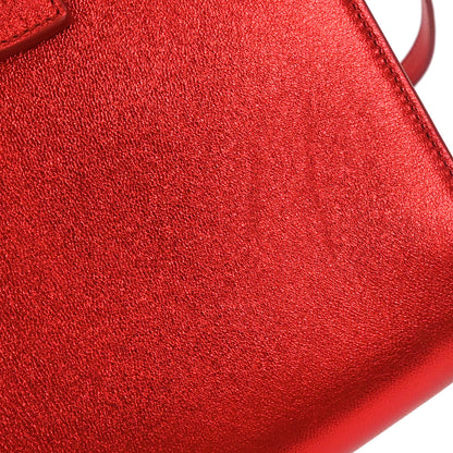 Saint Laurent Metallic Red Sac de Jour 2way Shoulder Handbag
