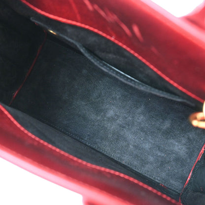 Saint Laurent Metallic Red Sac de Jour 2way Shoulder Handbag