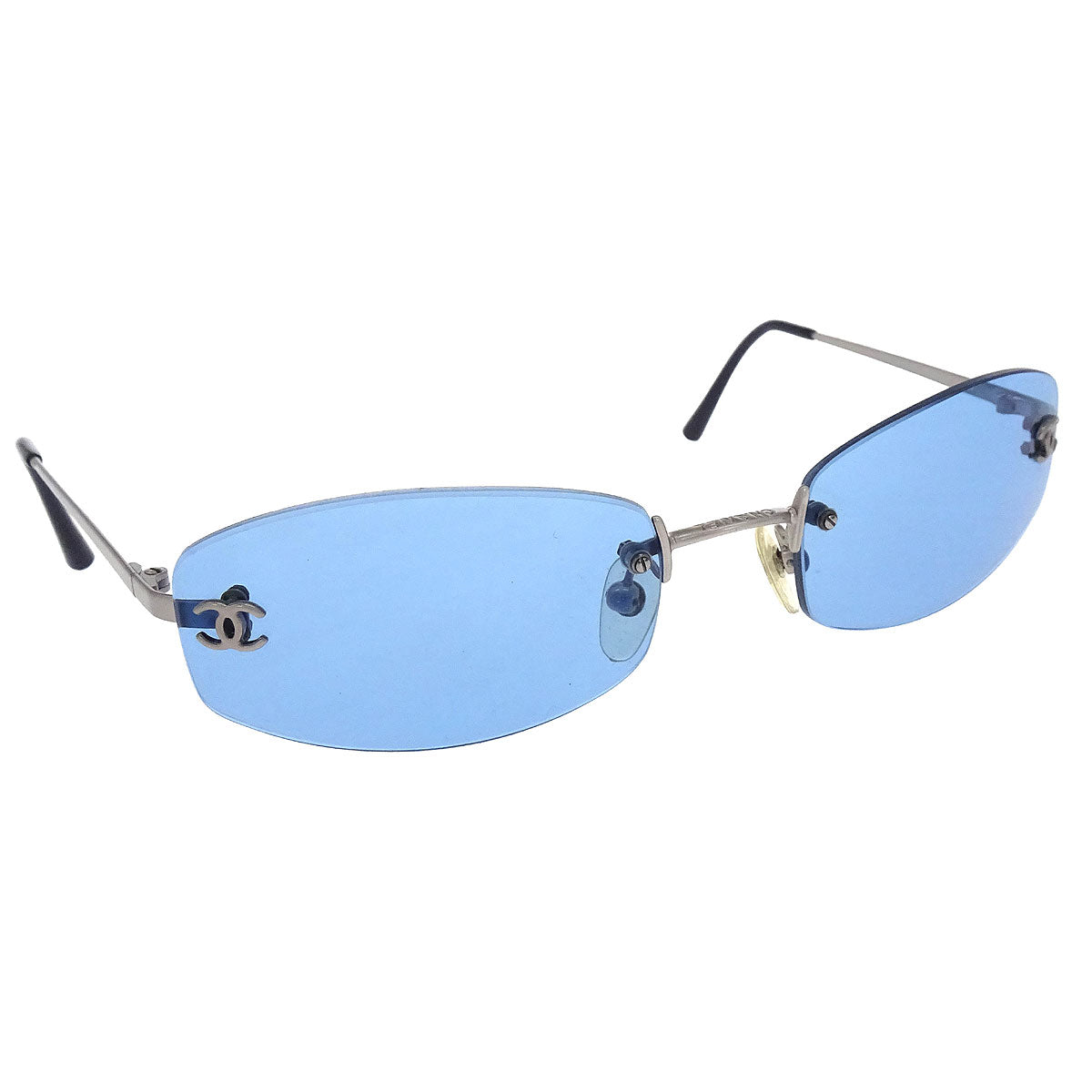 Chanel Sunglasses Eyewear Blue Small Good