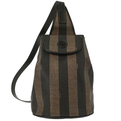Fendi Brown Black Pequin Shoulder Bag