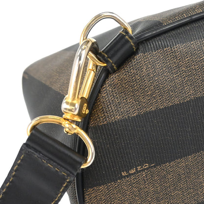 Fendi Brown Black Pequin Shoulder Bag