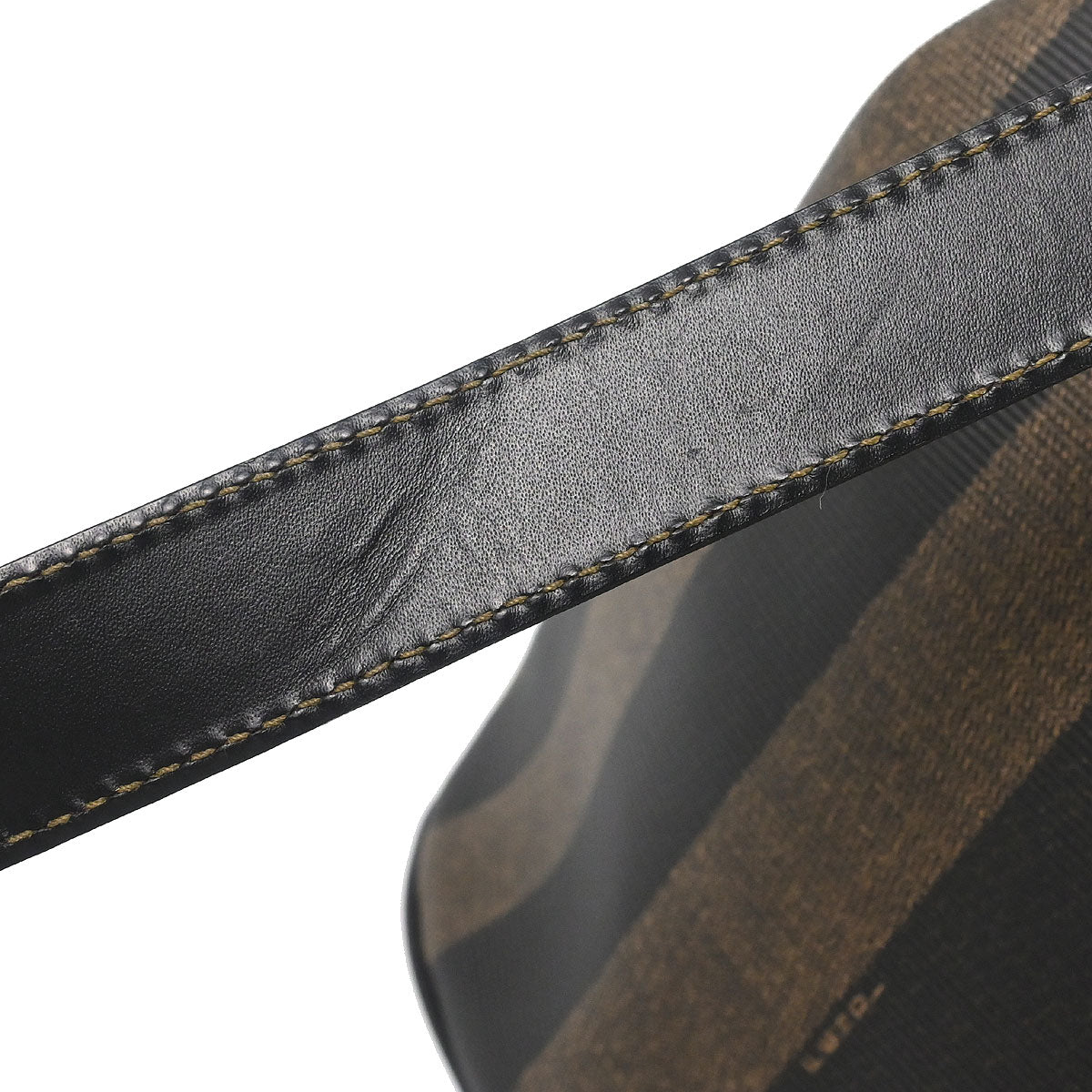 Fendi Brown Black Pequin Shoulder Bag