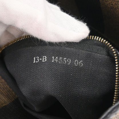 Fendi Brown Black Pequin Shoulder Bag