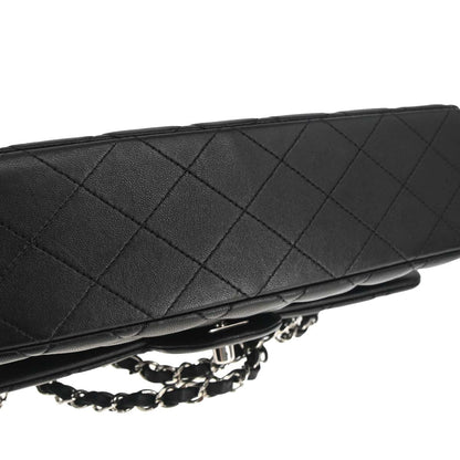 Chanel 2014 Black Lambskin Medium Classic Double Flap Shoulder Bag