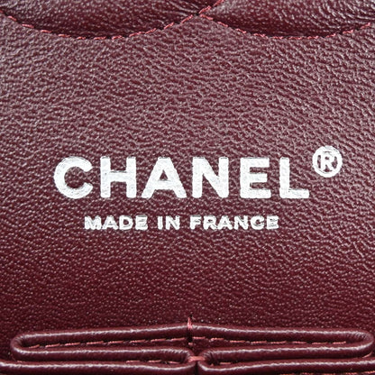 Chanel 2014 Black Lambskin Medium Classic Double Flap Shoulder Bag