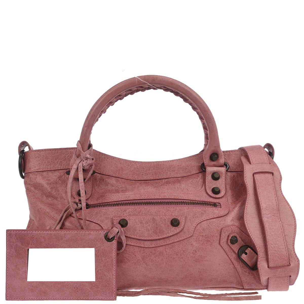 Balenciaga Pink Lambskin The First 2way Shoulder Handbag