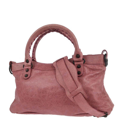 Balenciaga Pink Lambskin The First 2way Shoulder Handbag
